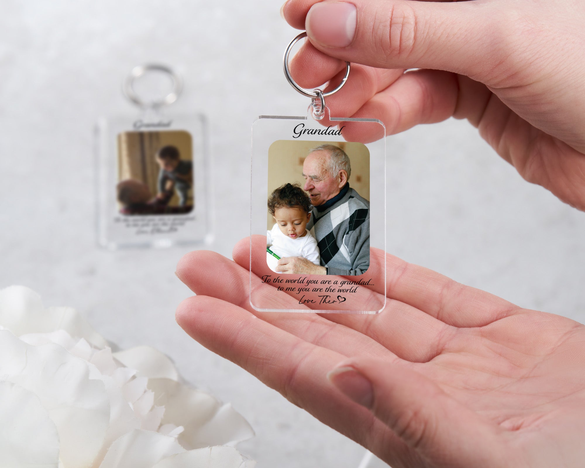 Grandad Photo Keyring from Grandson – TrueWillow Gifts